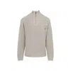 Carhartt Fleur De Sel Grey Detroit Half Zip Sweater In Multi