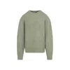 Carhartt Crew Neck Sweater With Ribbed Cuffs And Hem In Green