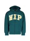 Carhartt Drawstring Hood Kangaroo Pocket Ribbed Cuffs In Green