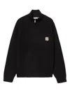 Carhartt Wool Blend Half-zip Sweater In Black