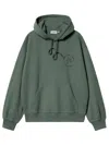 Carhartt Chase Chervil / Gold Hoodie In Green