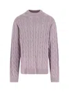 Carhartt Cable Knit Crew Sweater With Long Sleeves In Pink