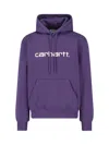Carhartt Hooded Sweatshirt Featuring Kangaroo Pocket In Purple