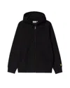 Carhartt Wip Cotton-blend Hoodie With Logo Print In Black