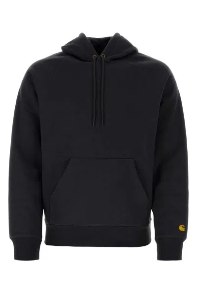 Carhartt Black Cotton Blend Hooded Chase Sweat