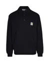 Carhartt Logo-patch Cotton Poo Shirt In Black