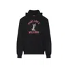 Carhartt Graphic Print Black Hoodie With Drawstring Hood And Ribbed Details In Black