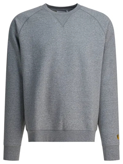 Carhartt Wip Sweatshirt "chase" In Gray