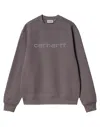 Carhartt Wip Rivet Script Sweat In Gray