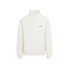 Carhartt Off-white Half Zip American Script Sweatshirt In White