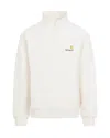 Carhartt Wip Half Zip American Script Sweatshirt In White
