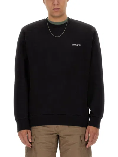 Carhartt Wip Sweatshirt With Logo Embroidery In Black
