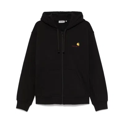 Carhartt Wip Mens Hooded American Scrip Jacket In Black