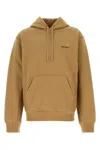 Carhartt Work In Progress Logo Hoodie In Beige O Tan