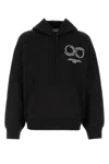 Carhartt Hooded Rotation Sweat In Misto Cotone Nero  Uomo In Black