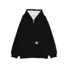 Carhartt Black Cotton Blend Active Sweat Jacket In Black