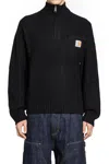 Carhartt Detroit Half Zip Acrylic Blend Sweater In Black