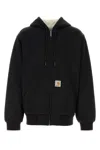 Carhartt Black Cotton Blend Active Sweat Jacket In Black