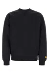 Carhartt Black Cotton Blend Chase Sweat In Black