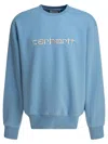 Carhartt Ribbed Crew Neck Sweaters With Long Sleeves In Blue