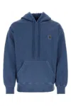 Carhartt Man Sweatshirt Purple Size Xl Cotton In Blue