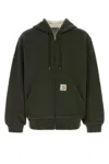 Carhartt Active Hooded Sweat Jacket With Kangaroo Pocket In Green
