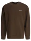 Carhartt Script Embroidered Sweatshirt In Green