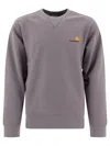 Carhartt American Script Sweatshirt In Grey