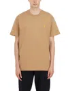 Carhartt Wip T-shirt Chase In Cotone In Beige