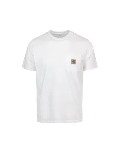 Carhartt Wip T Shirt Pocket Bianca