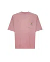 Carhartt Cotton Loose Fit T-shirt With Dropped Shoulders In Pink