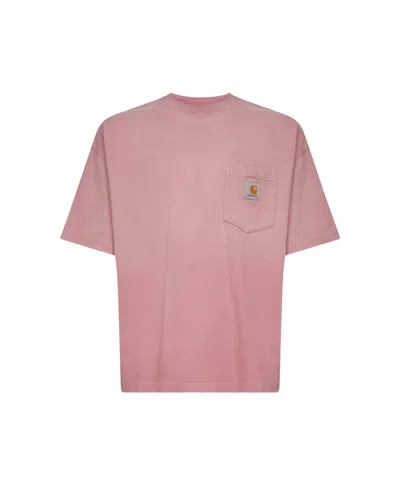 CARHARTT CARHARTT WIP T SHIRT S/S HUDSON POCKET ROSA