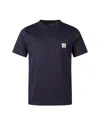 Carhartt Short Sleeve Pocket T Shirt Dark Navy In Blue