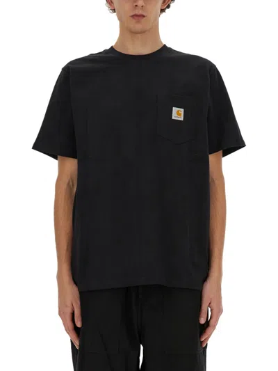 Carhartt Loose Fit Heavyweight Short Sleeve Pocket T-shirt In Black