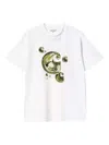 Carhartt Wip Ss Solar Chrome C-logo Tshirt In White