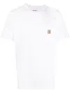 Carhartt Wip Cotton T-shirt With Logo Patch In White
