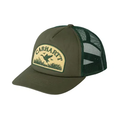 Pre-owned Carhartt Wip Take Off Trucker Cap 'leaf' | Green | Men's Size Onesize