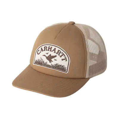 Pre-owned Carhartt Wip Take Off Trucker Cap 'stone' | Grey | Men's Size Onesize In Gray