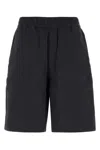 Carhartt Wip Textured Shorts With Elastic Waistband In Black