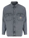 Carhartt Blue Tigan Shirt Shirt Jacket In Gray