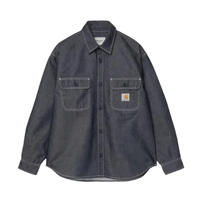 Pre-owned Carhartt Wip Tigan Shirt Jacket 'blue' | Men's Size S