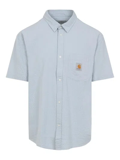 Carhartt Wip Toland Seersucker Shirt In Blue