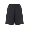 Carhartt Wip Textured Shorts With Elastic Waistband In Black