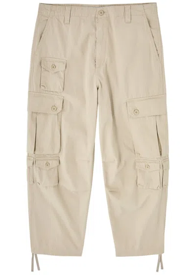 Carhartt Wip Tracker Straight-leg Cotton Cargo Trousers In Beige