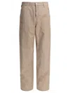 Carhartt Denim Trousers With Belt Loops And Pockets