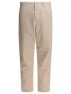 Carhartt Denim Trousers With Belt Loops And Pockets