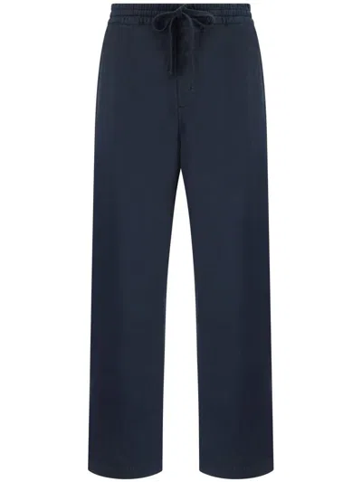 Carhartt Drawstring Logo Trousers In Blue