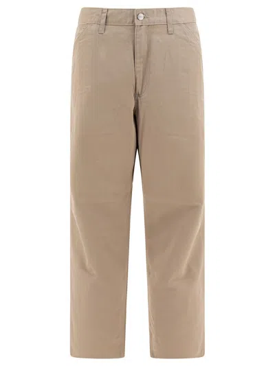 Carhartt Wip Trousers In Beige