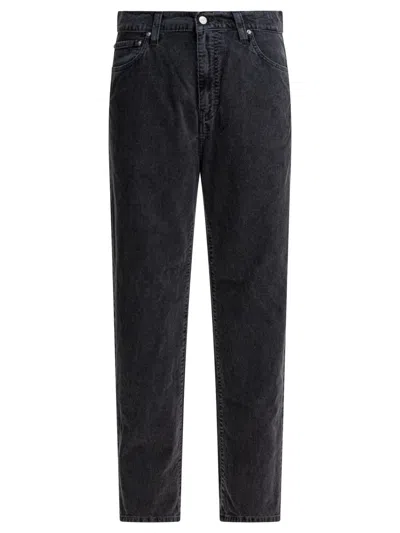 Carhartt Five-pocket Trousers With Back Patch Pockets In Blue