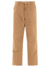 Carhartt Wip Trousers In Brown